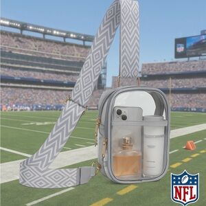 Clear Stadium Sling Bag with Wide Guitar Strap | 42 Pops |NWT